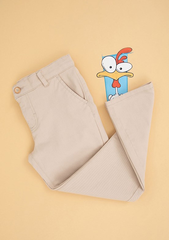 U.S. Polo Assn Bej Erkek Çocuk Chino Pantolon
