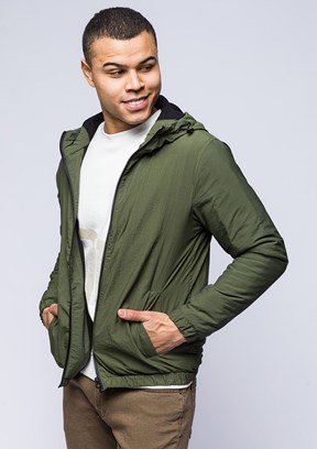 JOHNNY JOE Yeşil Erkek Basic Mont
