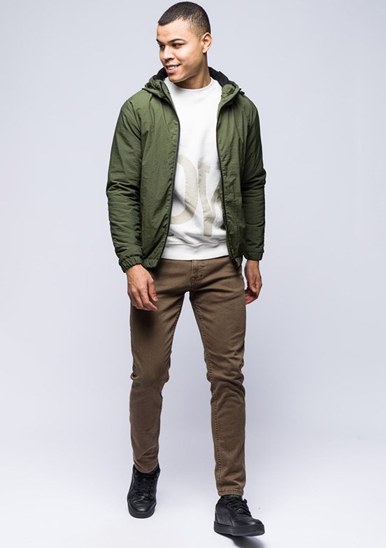 JOHNNY JOE Yeşil Erkek Basic Mont