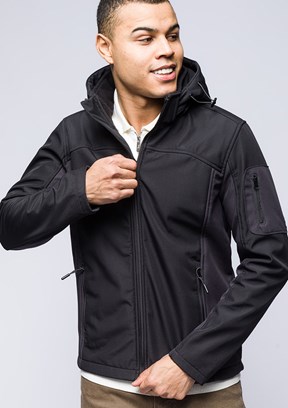 JOHNNY JOE Siyah Erkek Soft Shell Mont