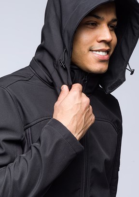 JOHNNY JOE Siyah Erkek Soft Shell Mont