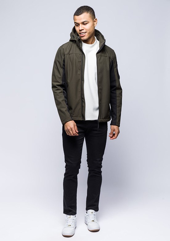 JOHNNY JOE Yeşil Erkek Soft Shell Mont