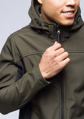 JOHNNY JOE Yeşil Erkek Soft Shell Mont
