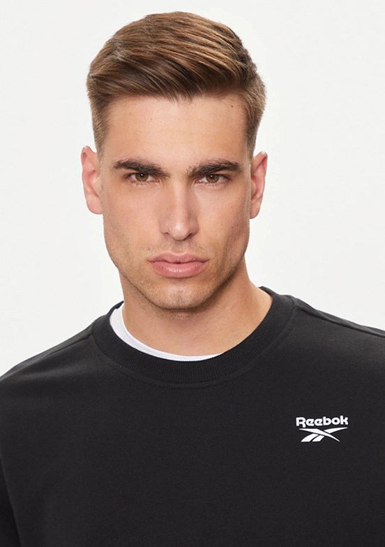 REEBOK 4M Ri Ft Left Chest Crew - 100050282 Erkek Siyah Kapüşonsuz Sweatshirt