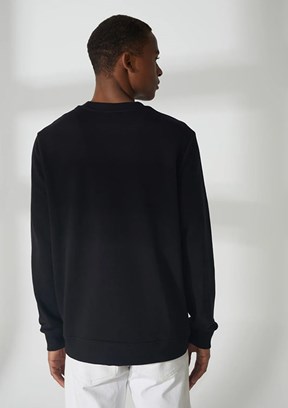 REEBOK 4M Ri Ft Left Chest Crew - 100050282 Erkek Siyah Kapüşonsuz Sweatshirt