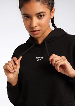 Reebok Siyah Kadın Kapüşonlu Sweatshirt