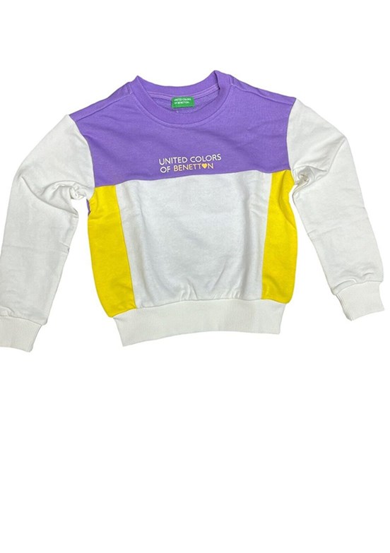 BENETTON Çok Renkli Kız Çocuk Basic Sweatshirt