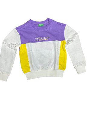 BENETTON Çok Renkli Kız Çocuk Basic Sweatshirt