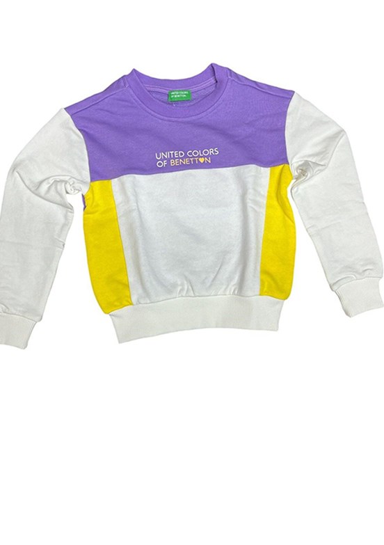 BENETTON Çok Renkli Kız Çocuk Basic Sweatshirt