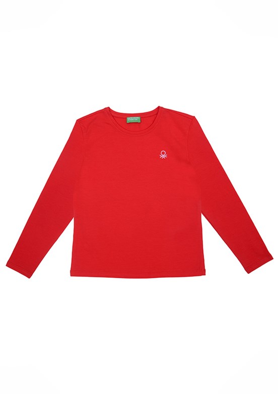 BENETTON Kırmızı Kız Çocuk Basic T-Shirt
