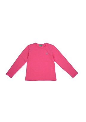 BENETTON Pembe Kız Çocuk Basic T-Shirt