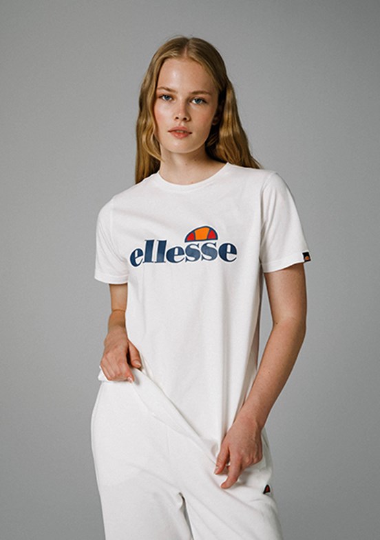 Ellesse Beyaz Unisex Baskılı T-Shirt