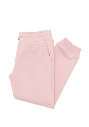 US POLO ASSN Pembe Toz Kız Çocuk Havuç Pantolon