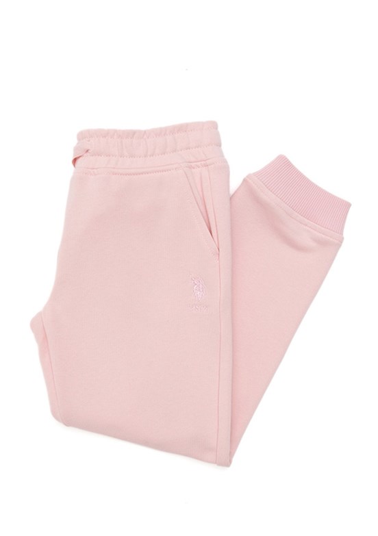 US POLO ASSN Pembe Toz Kız Çocuk Havuç Pantolon