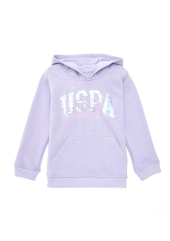 US POLO ASSN Lila Kız Çocuk Basic Sweatshirt