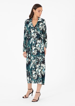 PİERRE CARDİN Kadın Yeşil Comfort Elbise
