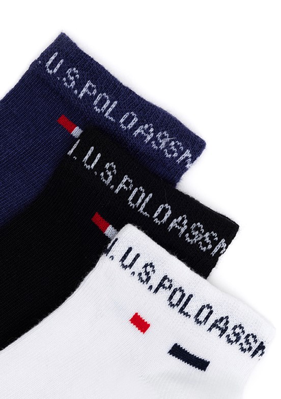 US POLO ASSN Beyaz Erkek Çocuk Regular Çorap