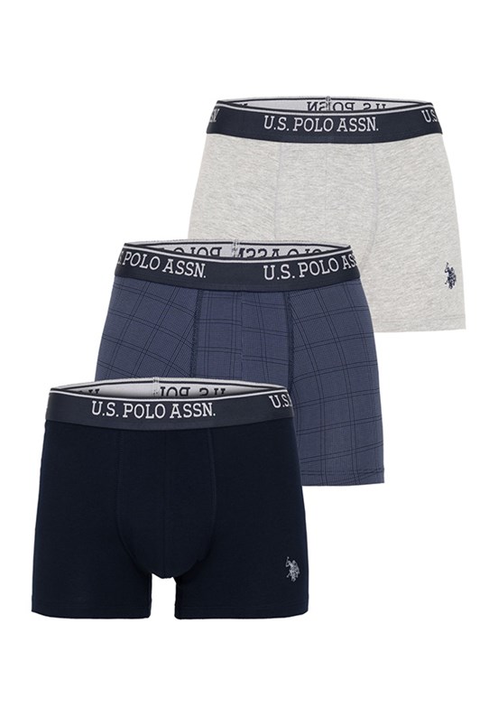 US POLO ASSN Gri Erkek Boxer