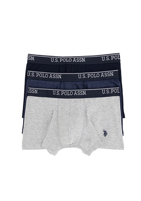 US POLO ASSN Gri Erkek Boxer