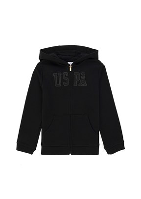 US POLO ASSN Siyah Kız Çocuk Basic Sweatshirt