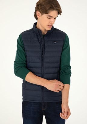 US POLO ASSN Lacivert Erkek Slim Yelek