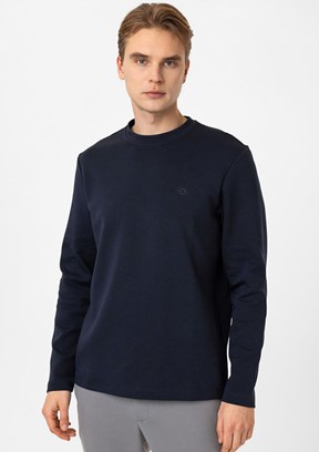 BACKANDBOND Lacivert Erkek Bisiklet Yaka Sweatshirt