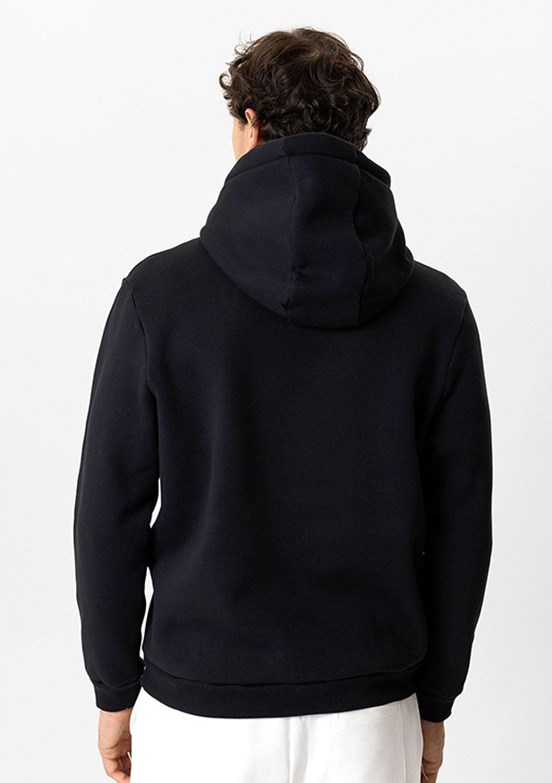 BACKANDBOND - B34W12035 Erkek Siyah Kapüşonlu Sweatshirt