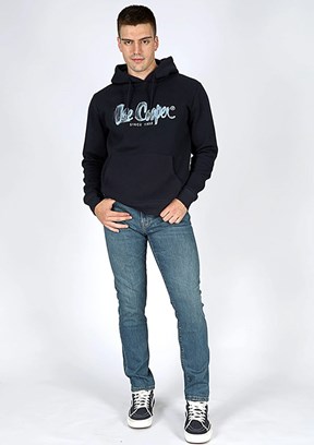 Lee Cooper Siyah Erkek Kapüşonlu Sweatshirt
