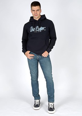 Lee Cooper Lacivert Erkek Kapüşonlu Sweatshirt