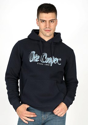 Lee Cooper Lacivert Erkek Kapüşonlu Sweatshirt