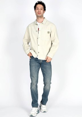 Lee Cooper Bej Erkek Dokuma Ceket
