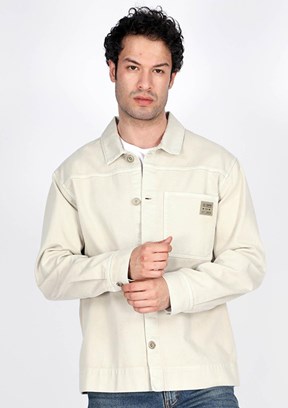 Lee Cooper Bej Erkek Dokuma Ceket