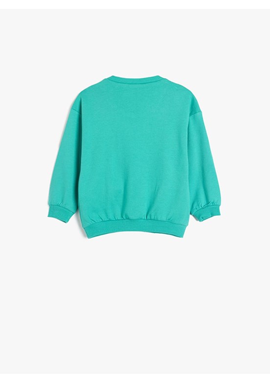 Koton Mavi Erkek Bebek Baskılı Sweatshirt