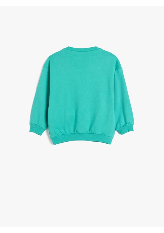 Koton Mavi Erkek Bebek Baskılı Sweatshirt