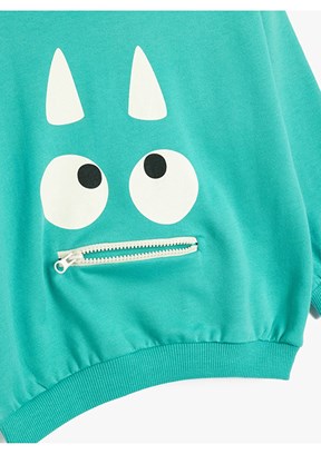 Koton Mavi Erkek Bebek Baskılı Sweatshirt