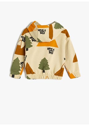 Koton Gri Erkek Bebek Baskılı Sweatshirt
