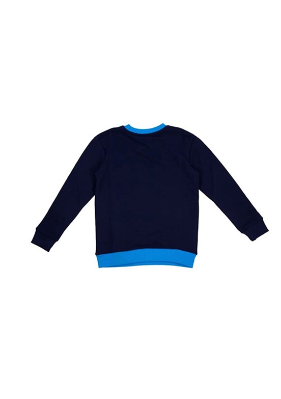 BENETTON Mavi Erkek Çocuk Baskılı Sweatshirt