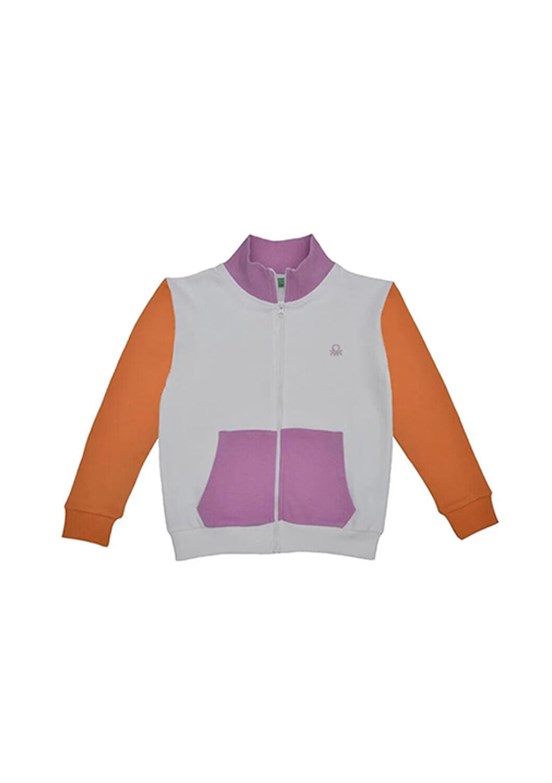 BENETTON Çok Renkli Kız Çocuk Baskılı Sweatshirt