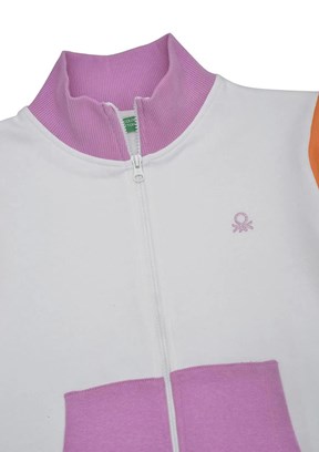 BENETTON Çok Renkli Kız Çocuk Baskılı Sweatshirt