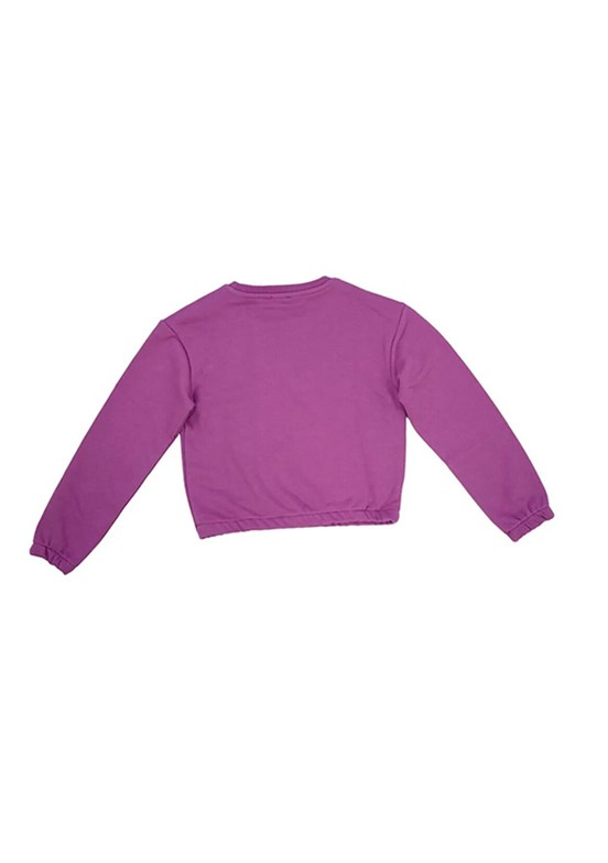 BENETTON Mor Kız Çocuk Baskılı Sweatshirt