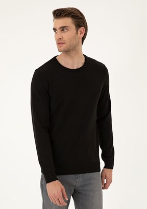 PIERRE CARDIN Siyah Erkek Basic Kazak