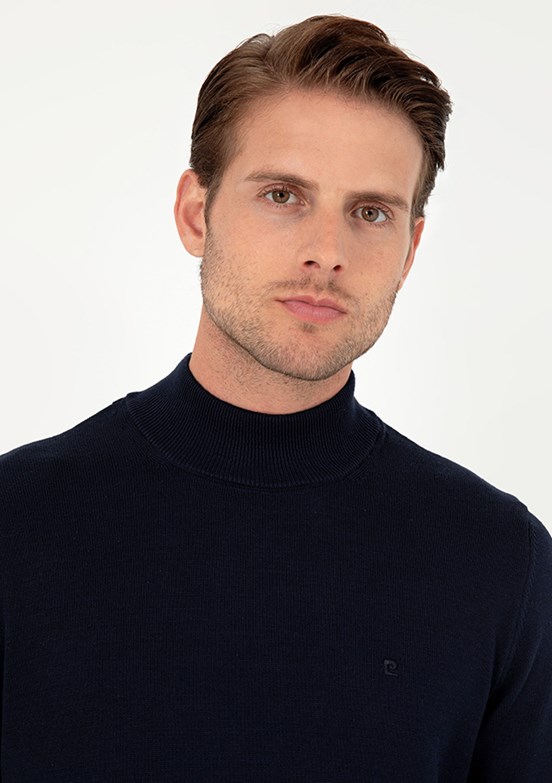 PIERRE CARDIN Lacivert Erkek Basic Kazak