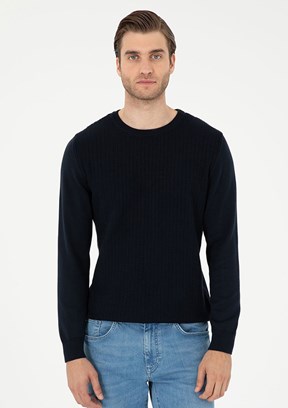 PİERRE CARDİN Lacivert Erkek Regular Kazak
