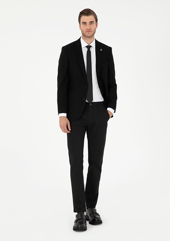 PIERRE CARDIN Siyah Erkek Slim Pantolon