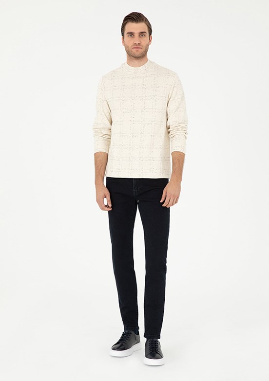 PİERRE CARDİN Erkek Lacivert Slim Jean Pantolon