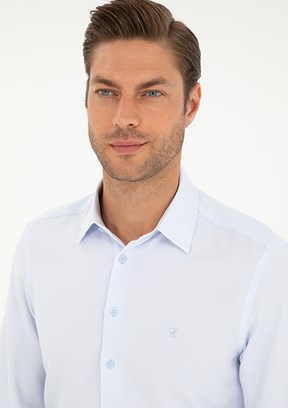 PIERRE CARDIN Mavi Erkek Uzun Kol Gömlek