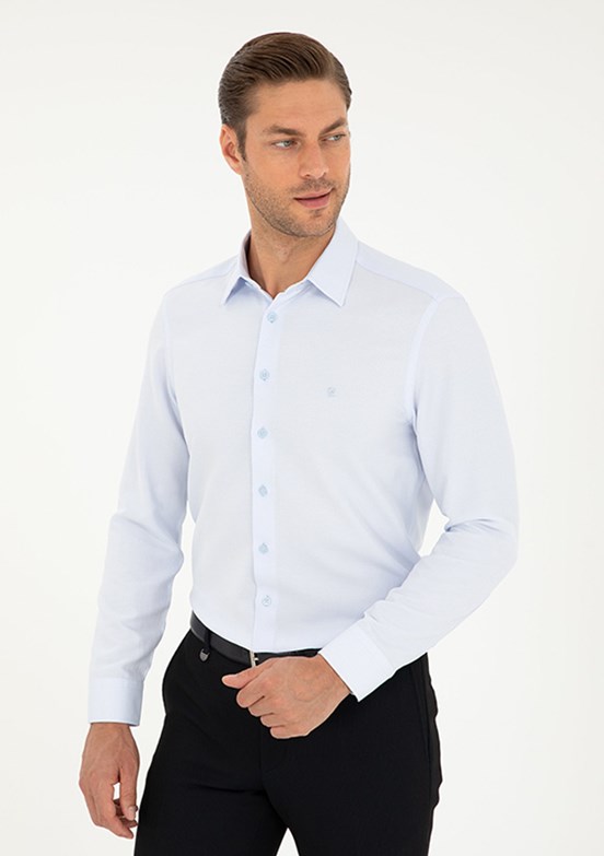 PIERRE CARDIN Mavi Erkek Uzun Kol Gömlek