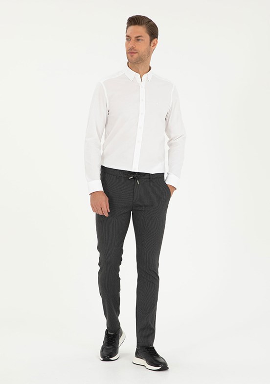PİERRE CARDİN Antrasit Erkek Slim Pantolon