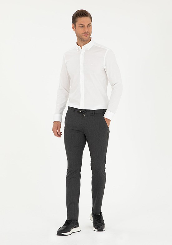 PİERRE CARDİN Antrasit Erkek Slim Pantolon