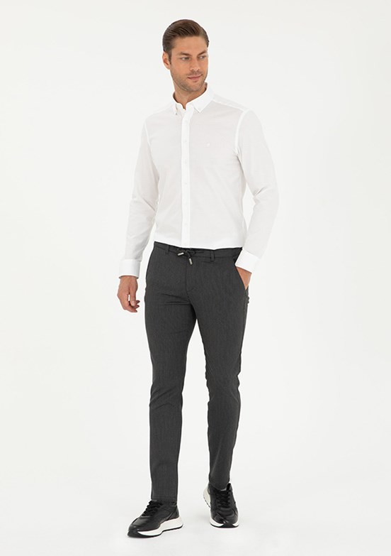 PİERRE CARDİN Antrasit Erkek Slim Pantolon